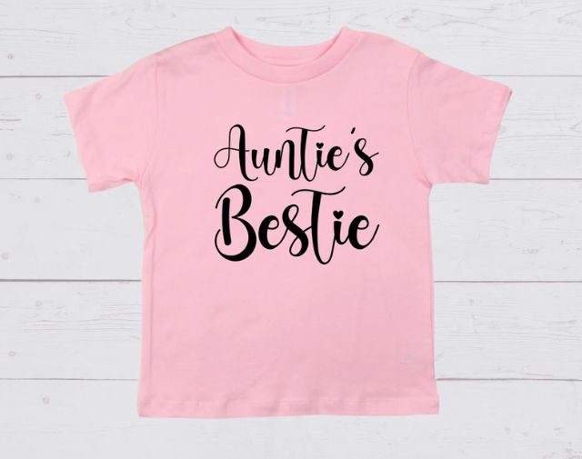 Auntie's Bestie onesie, Auntie's Bestie Kids Shirt, Cute Auntie Toddler Shirt