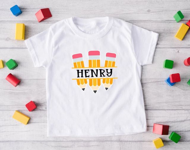 Personalized Back to School Pencil kids shirt, Kids Back To School Shirt