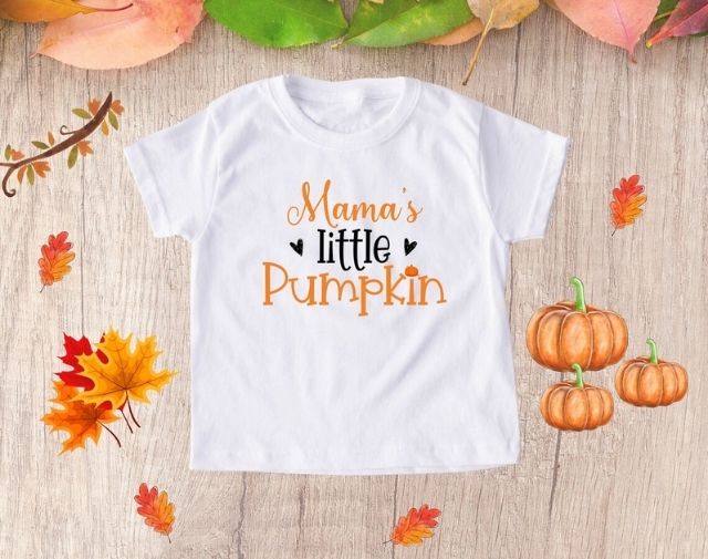 Custom Mama's Little Pumpkin Baby Onesie, Fall Baby Onesie, Pumpkin Toddler Shirt