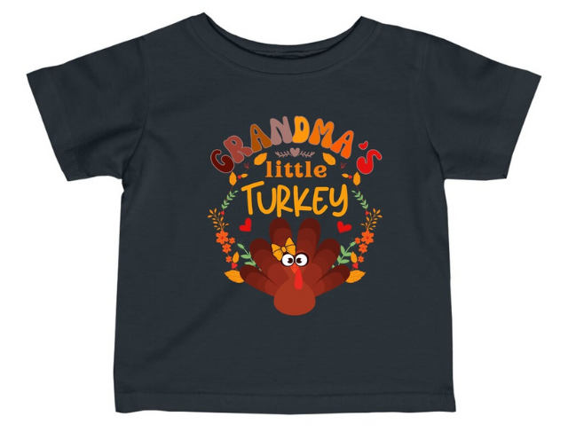 Grandma's Little Turkey Onesie, Cute Fall Onesie, Thanksgiving Baby Shirt