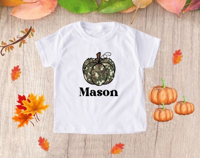 Pumpkin name Baby Onesie, Personalized Pumpkin Fall Onesie, Pumpkin Toddler Boy Shirt