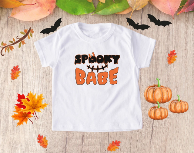 Spooky Babe Halloween Baby Onesie, Halloween kids shirts, Toddler Girl Halloween Shirts