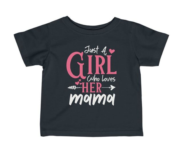 Just A Girl Who Loves Her Mama Onesie, Girl Mother's Day Shirt