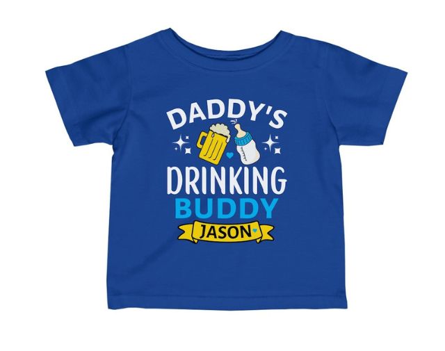 Personalized Daddy's Drinking Buddy Onesie